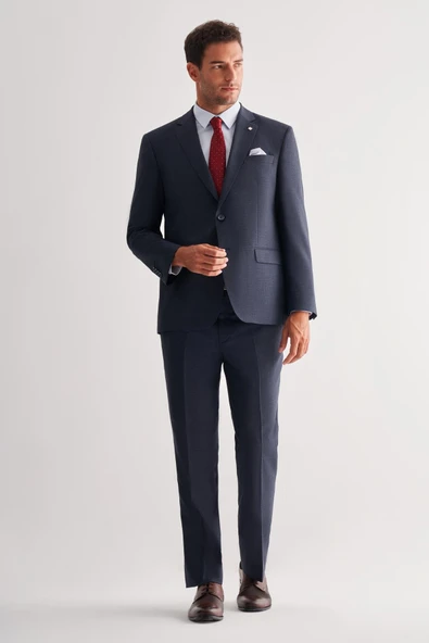 Koyu Lacivert 4 Drop Comfort Fit Classic Takım Elbise 1001255121 - 2