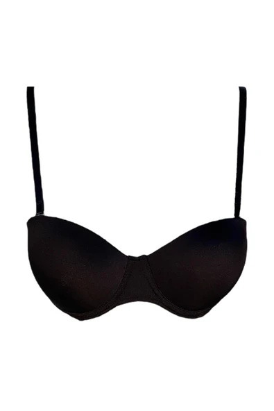 ERDEM İÇ GİYİM Weweus Siyah B Cup Dolgulu Parlak Sütyen 2539 - Resim 4