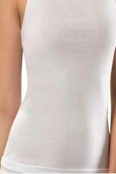 Erdem Kadın Beyaz Pamuk İp Askılı Atlet 3'Lü Paket - Resim 2