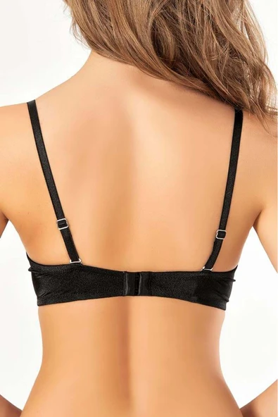ERDEM İÇ GİYİM Weweus Siyah B Cup Dolgulu Parlak Sütyen 2539 - Resim 3