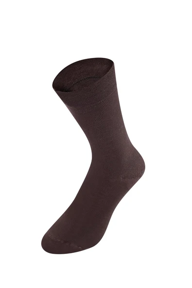 Weweus Erkek Kahve Doğal Süper Ince Bambu Lüks Çorap 269 - Resim 4