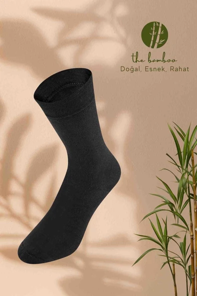 Weweus Erkek Siyah Doğal Süper Ince Bambu Lüks Çorap 269 - 1