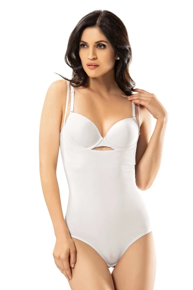ERDEM İÇ GİYİM Erdem Siyah Seamless Göğüssüz Çıtçıtlı Body 618 - Resim 2