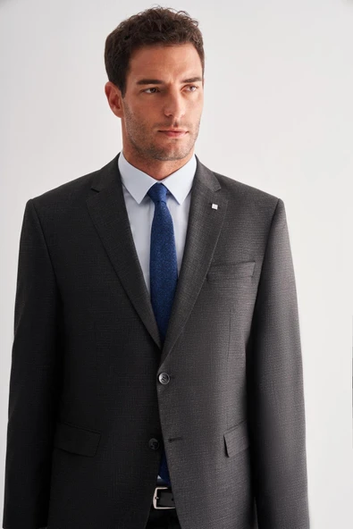 Siyah 4 Drop Comfort Fit Classic Takım Elbise 1001255121 - Resim 3