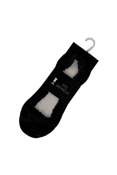 Weweus Kadın Siyah Dantelli Babet Çorap 170 ürün görseli