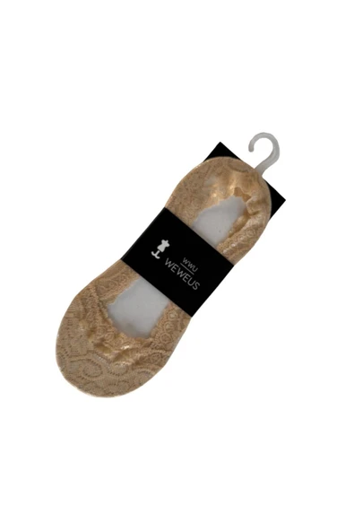 Weweus Kadın Ten Dantelli Babet Çorap 170 - Resim 4