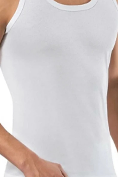 Erdem 3 Adet 1110 Ribana Penye Beyaz Atlet Erkek % 100 Pamuk Abani Classic - Resim 2