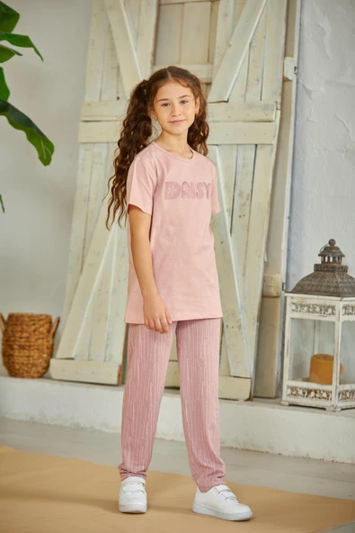 Weweus Pudra Kız Çocuk Pijama Takımı 802 - 2