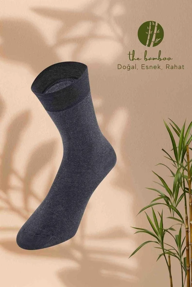 Weweus Erkek Füme Doğal Süper Ince Bambu Lüks Çorap 269 - 1