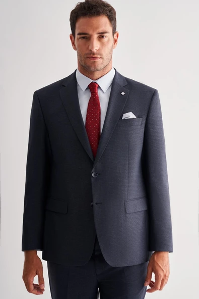 Koyu Lacivert 4 Drop Comfort Fit Classic Takım Elbise 1001255121 - 3
