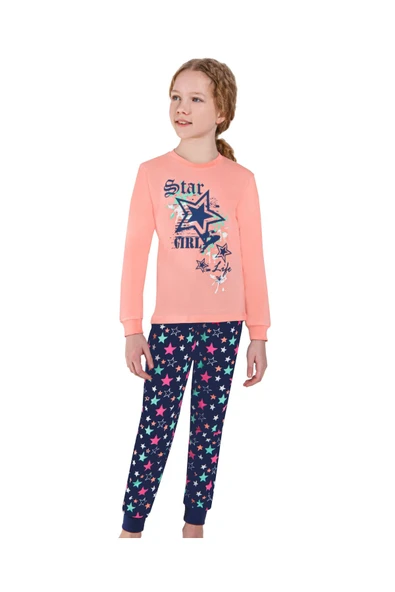 Weweus Somon Kız Çocuk Pijama Takımı 3757 - 1