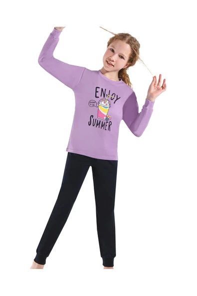 ERDEM İÇ GİYİM Weweus Lila Kız Çocuk Pijama Takımı 3751 ürün görseli