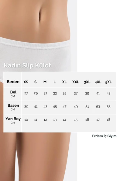 ERDEM İÇ GİYİM Erdem Beyaz Yüksek Bel Dantelli Saten Külot 7211 - Resim 2