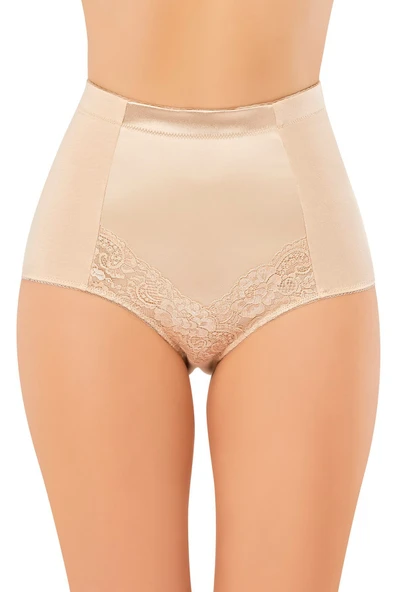 ERDEM İÇ GİYİM Erdem Ten Yüksek Bel Dantelli Saten Külot 7211 ürün görseli