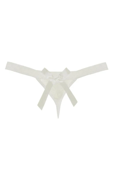 ERDEM İÇ GİYİM Weweus Ekru Dantelli Tanga Külot 2327 - Resim 2
