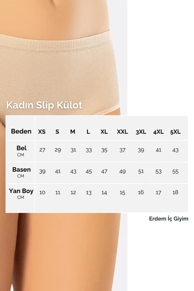 ERDEM İÇ GİYİM Erdem Ten Yüksek Bel Dantelli Külot 7212 - 2
