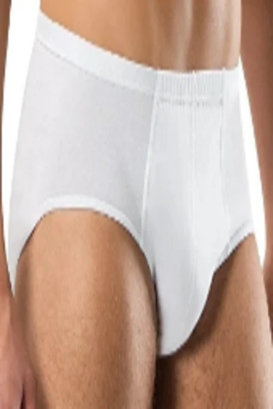 Erdem Erkek Beyaz 3'lü Pamuklu Slip Külot - 2