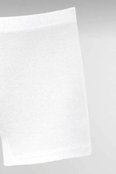 ERDEM İÇ GİYİM Erdem Beyaz Kız Çocuk Ribana Boxer  4329 - Resim 2