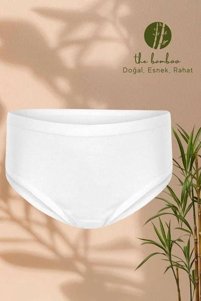 ERDEM İÇ GİYİM Weweus Beyaz Kız Çocuk Süper Ince Doğal Bambu Lüks Külot 4326 - Resim 3