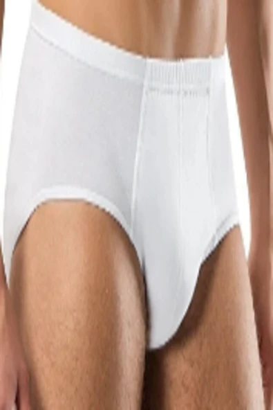 Erdem Erkek Beyaz Penye Orjinal Pamuklu Slip 6'lı - Resim 2