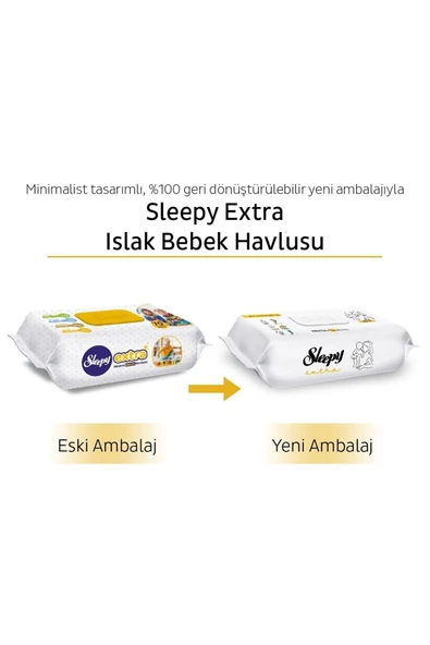 Sleepy Extra Islak Bebek Havlusu 12x90 (1080 Yaprak) - Resim 8