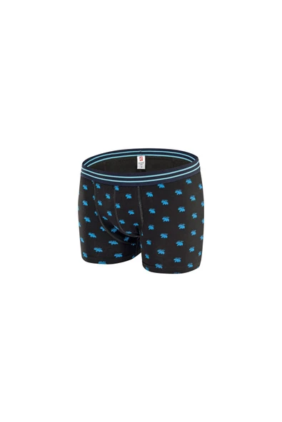 ERDEM İÇ GİYİM Erdem Siyah-beyaz-gri Likralı 3'lü Erkek Çocuk Boxer 3364 - Resim 4