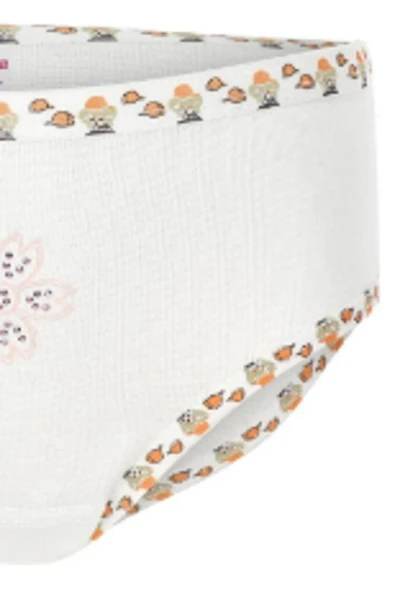 ERDEM İÇ GİYİM Erdem Beyaz Ribana Taşlı Kız Çocuk Külot 4325 - Resim 3