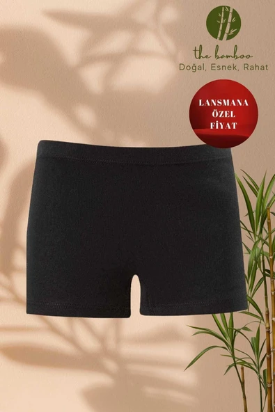 ERDEM İÇ GİYİM Weweus Siyah Kız Çocuk Süper Ince Doğal Bambu Lüks Boxer 4330 ürün görseli