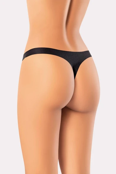 ERDEM İÇ GİYİM Erdem Siyah Lazer Kesim Tanga 7204 - Resim 2