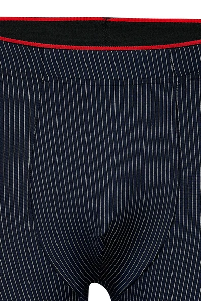 Weweus Lacivert Pamuk Elastan Çizgili Boxer 14921 - Resim 3