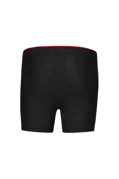 Weweus Siyah Pamuk Elastan Çizgili Boxer 14921 - Resim 2