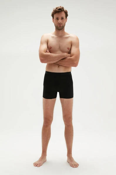 ERDEM İÇ GİYİM Weweus Siyah Erkek Süper Ince Doğal Bambu Lüks Boxer 1012 - 5