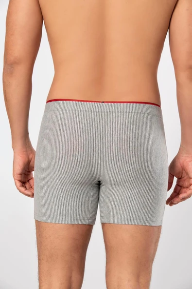Weweus Gri Pamuk Elastan Çizgili Boxer 14921 - Resim 5
