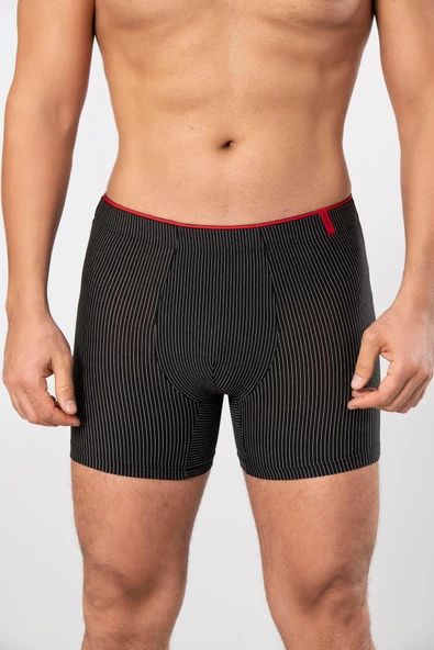 Weweus Siyah Pamuk Elastan Çizgili Boxer 14921 - Resim 6