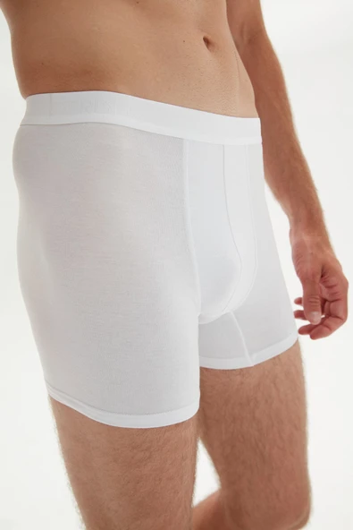 ERDEM İÇ GİYİM Weweus Beyaz Erkek Süper Ince Doğal Bambu Lüks Boxer 1012 - 8