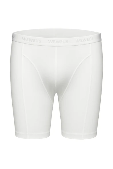 Weweus Beyaz Erkek Süper İnce Doğal Bambu Lüks Uzun Boxer 1014 ürün görseli