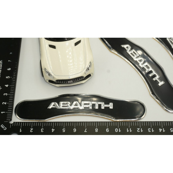 Abarth Logo Kaliper Üstü 3M 3D Metal Logo Arma Amblem Seti - 7