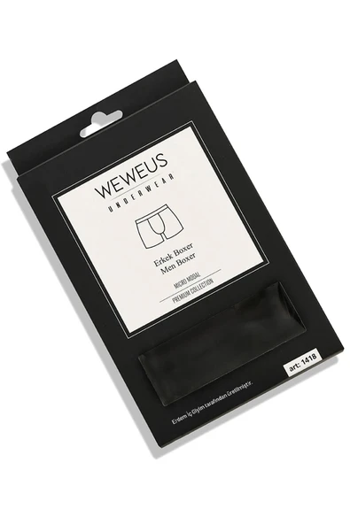 Weweus Beyaz Micro Modal Premium Erkek Boxer 1418 - Resim 2