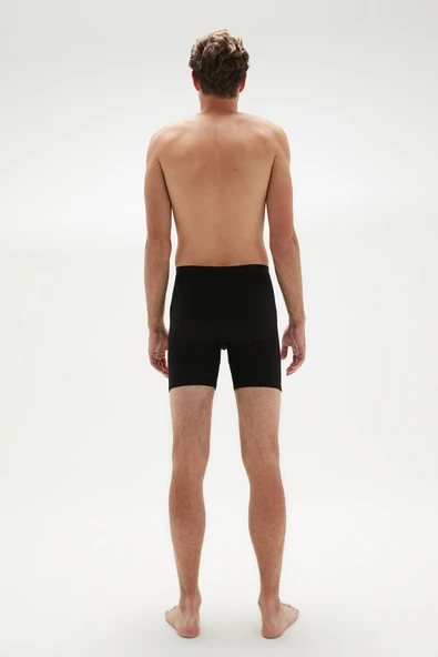 ERDEM İÇ GİYİM Weweus Siyah Erkek Süper Ince Doğal Bambu Lüks Uzun Boxer 1013 - Resim 5
