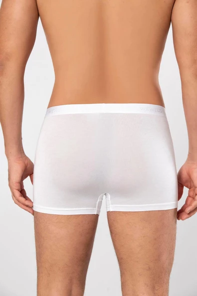Weweus Beyaz Micro Modal Premium Erkek Boxer 1418 - 4