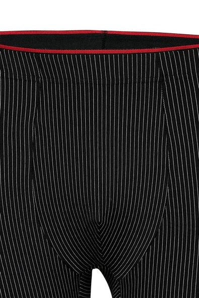 Weweus Siyah Pamuk Elastan Çizgili Boxer 14921 - Resim 3