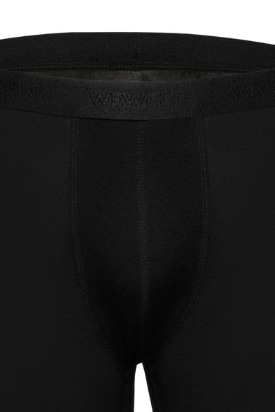 Weweus Siyah 3'lü Micro Modal Premium Erkek Uzun Boxer 14193 - Resim 3