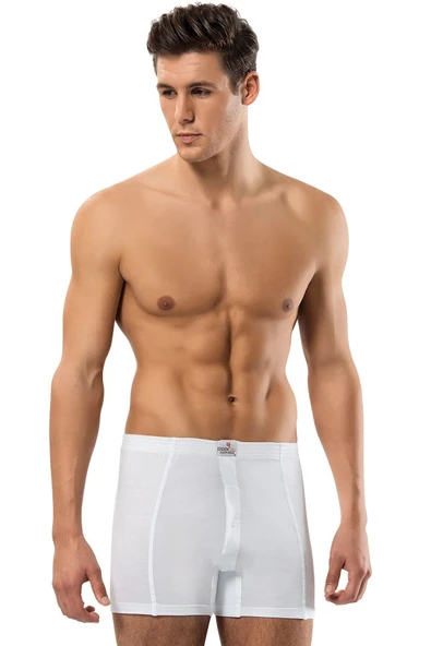 ERDEM İÇ GİYİM Erdem Beyaz Gold Modal Boxer 1555 ürün görseli