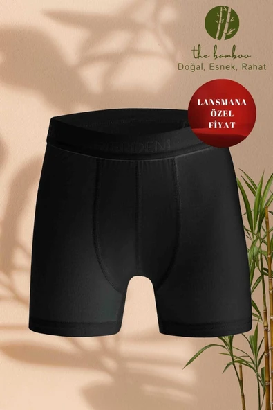 ERDEM İÇ GİYİM Weweus Siyah Erkek Çocuk Süper Ince Doğal Bambu Lüks Boxer 3365 ürün görseli