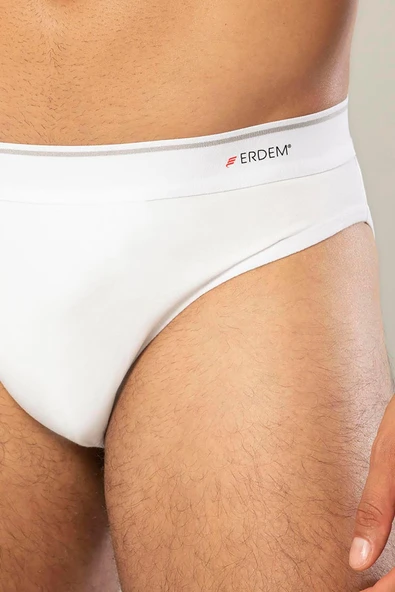 ERDEM İÇ GİYİM Erdem Beyaz Pamuk Elastan Slip 1340 - Resim 3