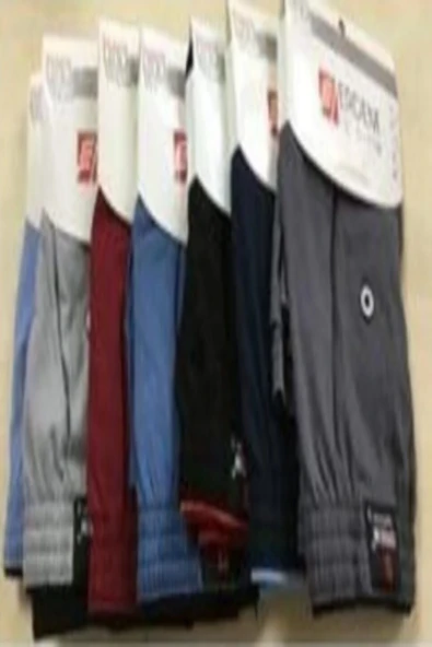 Erdem 5'li Paket Erkek Penye Boxer %100 Pamuk Karışık Renk - Resim 3