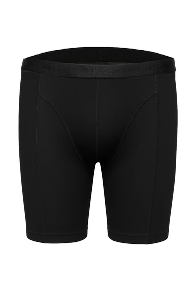 Weweus Siyah Erkek Süper İnce Doğal Bambu Lüks Uzun Boxer 1014 ürün görseli