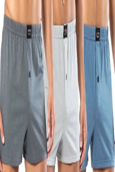 Erdem Erkek Karışık Renk ekonomik 6'lı %100 Pamuk Penye Boxer - Resim 2