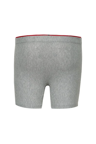 Weweus Siyah Lacivert Gri 3'lü Pamuk Elastan Çizgili Boxer 14923 - Resim 6