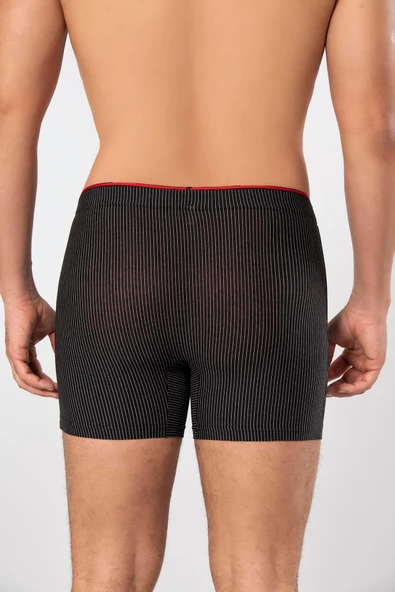 Weweus Siyah Pamuk Elastan Çizgili Boxer 14921 - Resim 5